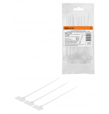 Хомут нейлоновый 2,5 х 110 мм с маркировочной площадкой (белый) (100 шт) TDM