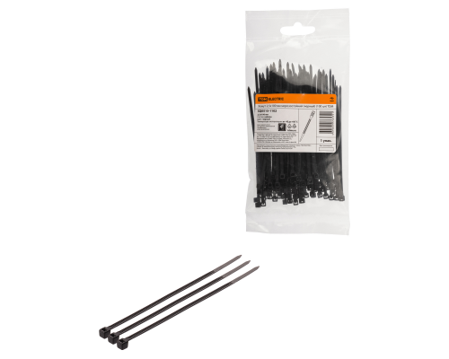 Хомут 2,5х100 мм морозостойкий (черный) (100 шт) TDM