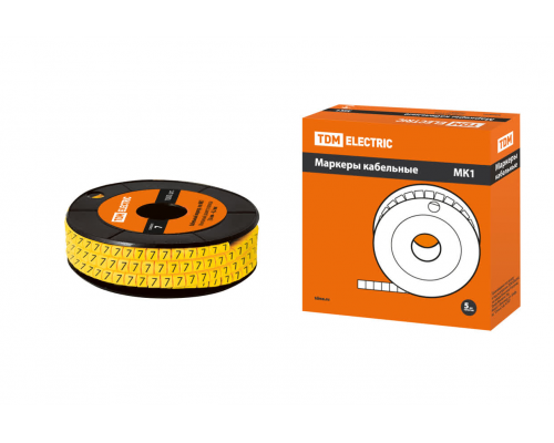 Маркер МК1 - 2,5мм символ "7" 1000шт/ролл TDM