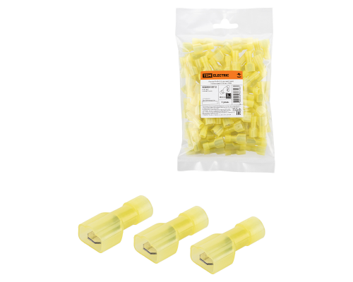 Разъем РпИп 6-6 плоский (папа) нейлоновый (100 шт.) TDM