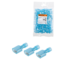 Разъем РпИп 2,5-6 плоский (папа) нейлоновый (100 шт.) TDM