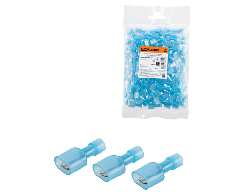 Разъем РпИп 2,5-6 плоский (папа) нейлоновый (100 шт.) TDM