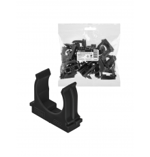 Крепеж-клипса для трубы 32 мм для прямого монтажа (25 шт.) черная TDM