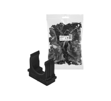 Крепеж-клипса для трубы 25 мм для прямого монтажа (100 шт.) черная TDM