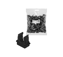 Крепеж-клипса для трубы 16 мм для прямого монтажа (100 шт.) черная TDM
