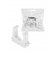 Крепеж-клипса для трубы 32 мм для прямого монтажа (25 шт.) белая TDM