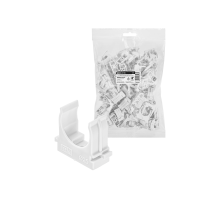 Крепеж-клипса для трубы 25 мм для прямого монтажа (100 шт.) белая TDM