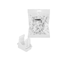 Крепеж-клипса для трубы 16 мм для прямого монтажа (100 шт.) белая TDM