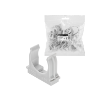 Крепеж-клипса для трубы 32 мм для прямого монтажа (25 шт.) серая TDM