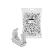 Крепеж-клипса для трубы 25 мм для прямого монтажа (100 шт.) серая TDM