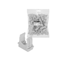 Крепеж-клипса для трубы 20 мм для прямого монтажа (100 шт.) серая TDM