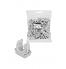 Крепеж-клипса для трубы 16 мм для прямого монтажа (100 шт.) серая TDM