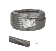 Труба гофрированная ПВХ d 32 с зондом (50 м) легкая Народная