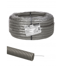 Труба гофрированная ПВХ d 32 с зондом (50 м) легкая Народная