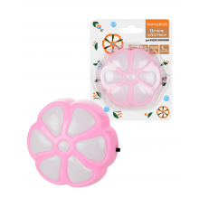 Ночник "Лютик" с выключателем, 0,5 Вт, розовый, 220 В Народный