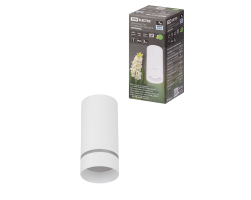 Светильник-спот потолочный накладной LED, 7 Вт, 230 В, 50 Гц, 4000К, IP20, "Вероника", белый, TDM