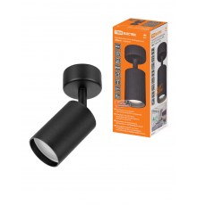 Светильник-спот поворотный 40 Вт, GU10, 230 В, 50 Гц, IP20, "Ирис", черный, TDM