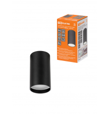 Светильник-спот потолочный накладной 40 Вт, GU10, 230 В, 50 Гц, IP20, "Ирис", черный, TDM