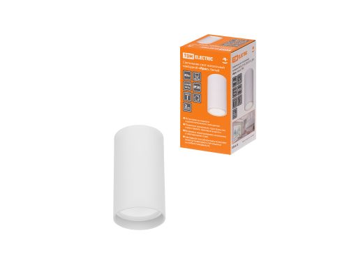 Светильник-спот потолочный накладной 40 Вт, GU10, 230 В, 50 Гц, IP20, "Ирис", белый, TDM