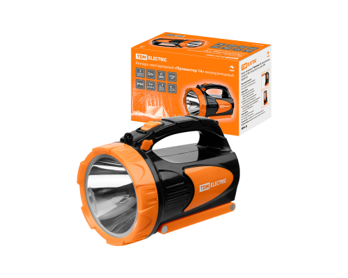 Фонарь светодиод. "Прожектор 14", аккумуляторный, 5 Вт LED+21 SMD, 1150 лм, SLA 2,5 А*ч, 230 В, TDM