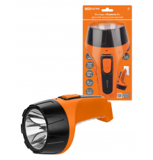 Фонарь «Комета 5» ручной аккумуляторный,  2 Вт 1 светодиод+10 SMD, 0,7 А*ч 230 В вилка, TDM