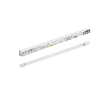 Лампа светодиодная НЛ-Т8-10 Вт-230 В-4000 К–G13, 600 мм, прозрачная, стекло, непов. Народная