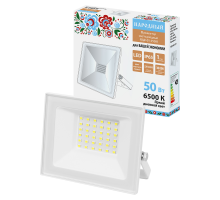 Прожектор СДО-05-050 50 Вт, 4000 лм, 6500 К, 220-240 В, IP65, белый, Народный