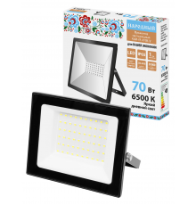 Прожектор СДО-05-070 70 Вт, 5600 лм, 6500 К, 220-240 В, IP65, черный, Народный