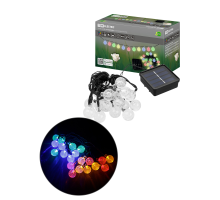 Гирлянда ССГ-154 "Шарики" на солнечной батарее, 2.7 м, 20 LED, многоцветный, IP54, TDM