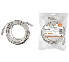 Патч-корд народный U/UTP Cat 5e 4PR 24AWG PVC, литой 7 м, серый