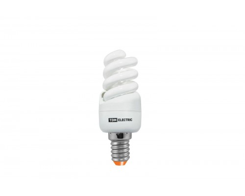 Лампа энергосберегающая КЛЛ-FS-15 Вт-2700 К–Е14 TDM