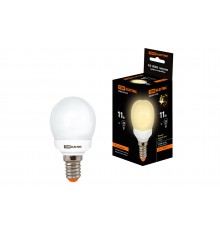 Лампа энергосберегающая КЛЛ-G45-11 Вт-2700 К–Е14 TDM
