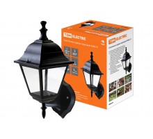 Светильник 4060-01 садово-парковый четырехгранник, 60Вт, вверх, черный TDM