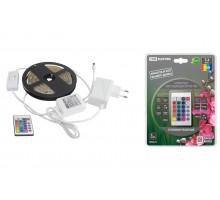 Комплект светодиодной лентыSMD5050-30LED/м-12 В-7,2 Вт/м-IP20-RGB (3м), 18 Вт, IR-контроллерTDM