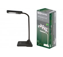 Светильник светодиодный настольный СН-90, гибкий, выключатель, 220 В, 5 Вт, 5300 К черный  TDM