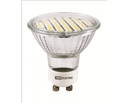 Лампа светодиодная PAR16-3 Вт-220 В -3000 К–GU 10 SMD TDM