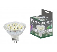 Лампа светодиодная MR16-5 Вт-220 В -4000 К–GU 5,3 SMD TDM
