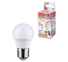 Лампа светодиодная FG45-7 Вт-230 В-3000 К–E27 Народная