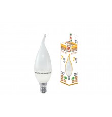 Лампа светодиодная WFС37-7 Вт-230 В -4000 К–E14 (свеча на ветру) Народная