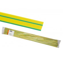 Термоусаживаемая трубка ТУТнг 20/10 желто-зеленая по 1м (50 м/упак) TDM