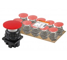 Выключатель кнопочный КЕ 021-У2-исп.5 гриб без фиксации красный 1р 10A 660B IP40 TDM