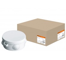 Распаячная коробка ОП D85х40мм, крышка, IP54, 4вх.  инд. штрихкод TDM