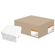 Распаячная коробка ОП 65х65х50мм, крышка, IP54, 4вх. инд. штрихкод TDM
