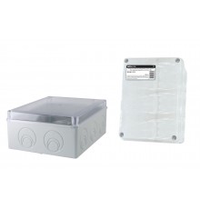 Распаячная коробка ОП 240х195х90мм, прозрач. крышка, IP44, кабельные ввода d28-3 шт., d37-2 шт., TDM