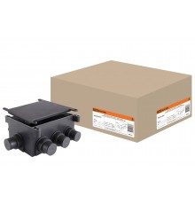 Коробка распаячная  СП 118х76х60мм, 8 вводов, черная, для заливки в бетон, IP44 TDM