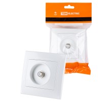 Розетка телевизионная типа F (SAT) белая 