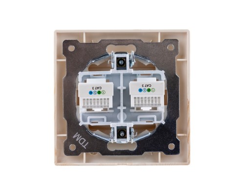 Розетка двойная телефонная RJ11 сосна "Лама" TDM