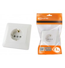 Розетка 2П+З с защ. шт. 16А 250В белая 
