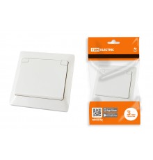 Розетка 2П+З с защ. шт. и крышкой 16А 250В IP44 белая 