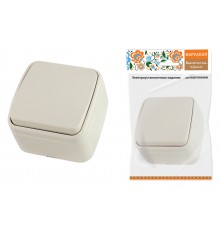 Выключатель 1-кл. открытой установки IP20 10А, сл. кость 